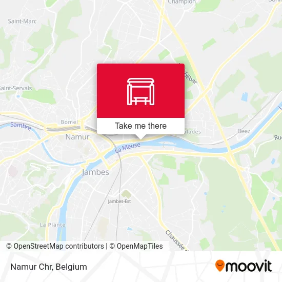 Namur University Hospital map