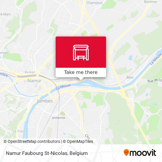 Namur Faubourg St-Nicolas map