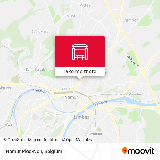 Namur Pied-Noir map