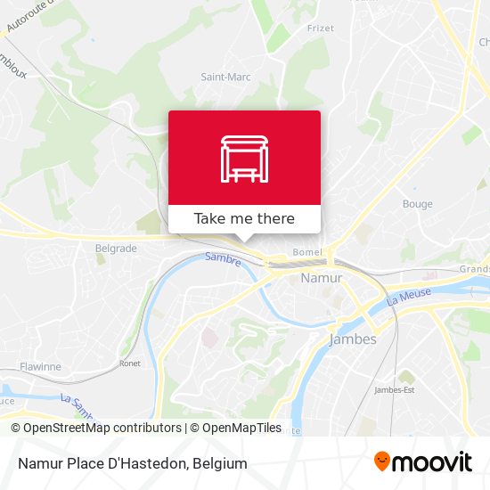 Namur Place D'Hastedon map