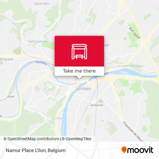 Namur Place L'Ilon map