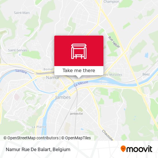 Namur Rue De Balart map