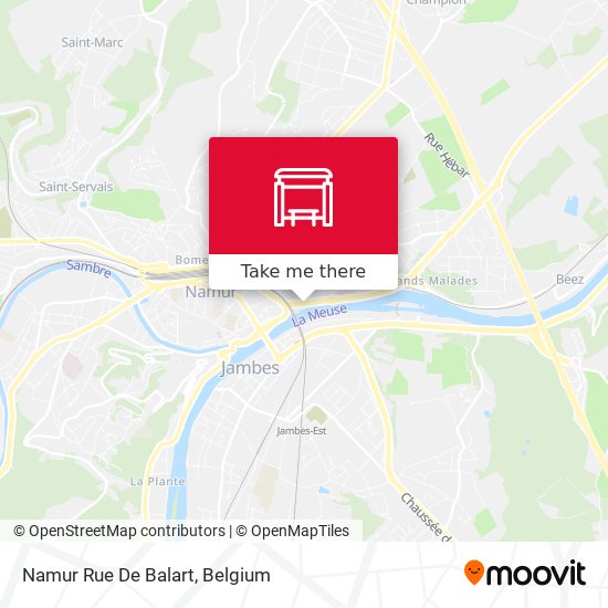 Namur Rue De Balart map