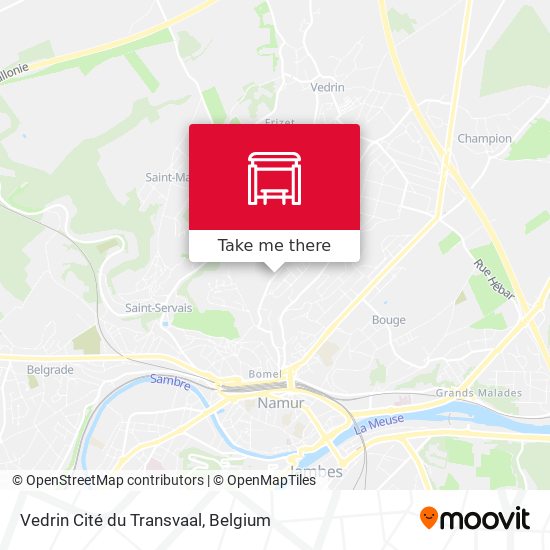 Vedrin Cité du Transvaal map