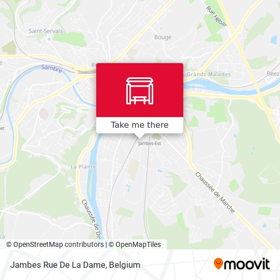 Jambes Rue De La Dame map