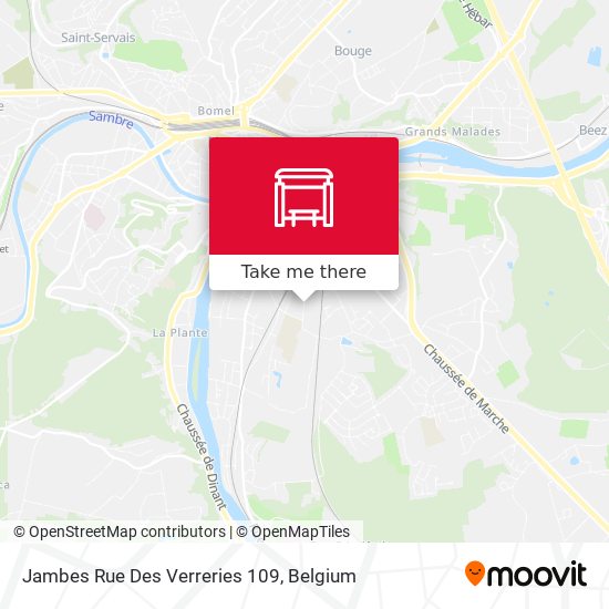 Jambes Rue Des Verreries 109 map