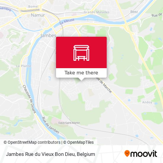 Jambes Rue du Vieux Bon Dieu map