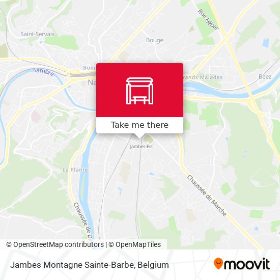 Jambes Montagne Sainte-Barbe map