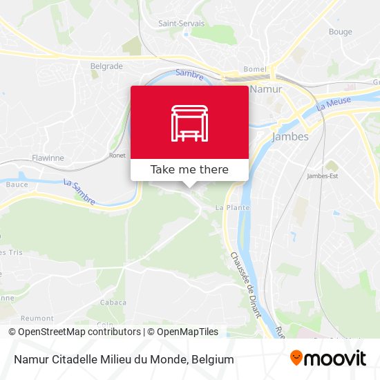 Namur Citadelle Milieu du Monde map