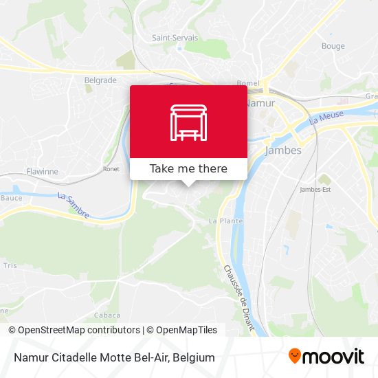 Namur Citadelle Motte Bel-Air map