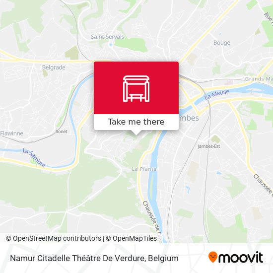 Namur Citadelle Théâtre De Verdure map
