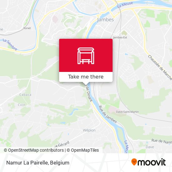 Namur La Pairelle map