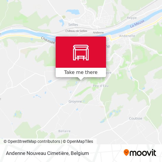 Andenne Nouveau Cimetière plan