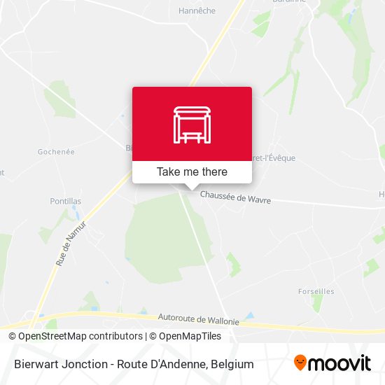 Bierwart Jonction - Route D'Andenne plan