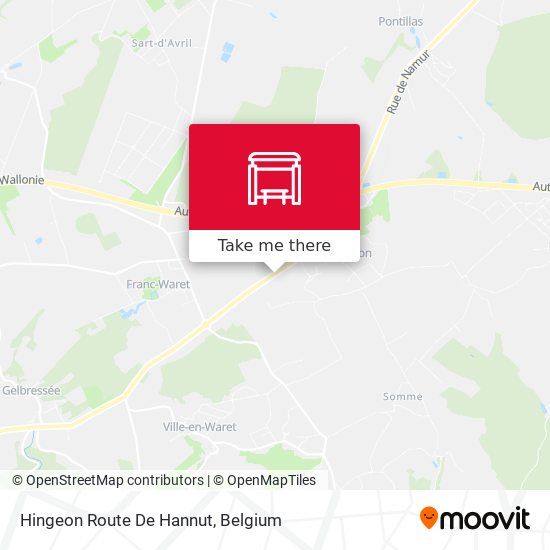 Hingeon Route De Hannut map