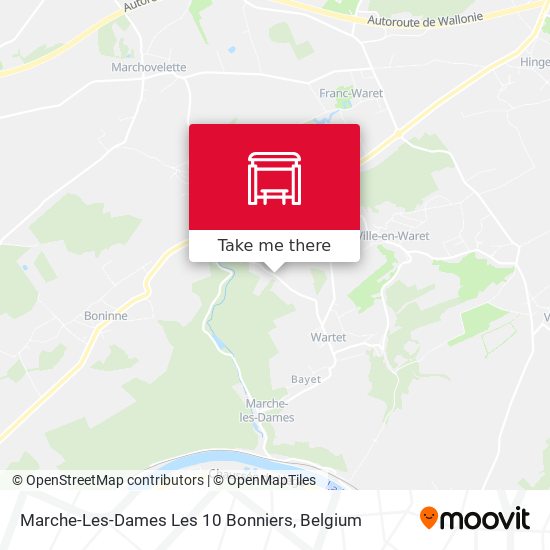 Marche-Les-Dames Les 10 Bonniers map