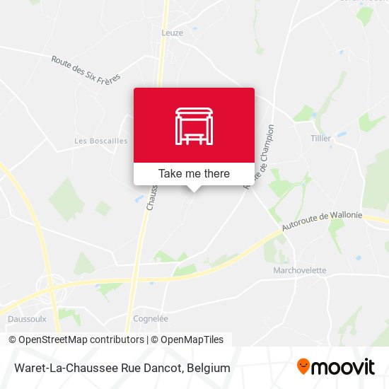 Waret-La-Chaussee Rue Dancot map