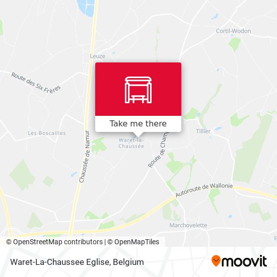 Waret-La-Chaussee Eglise map