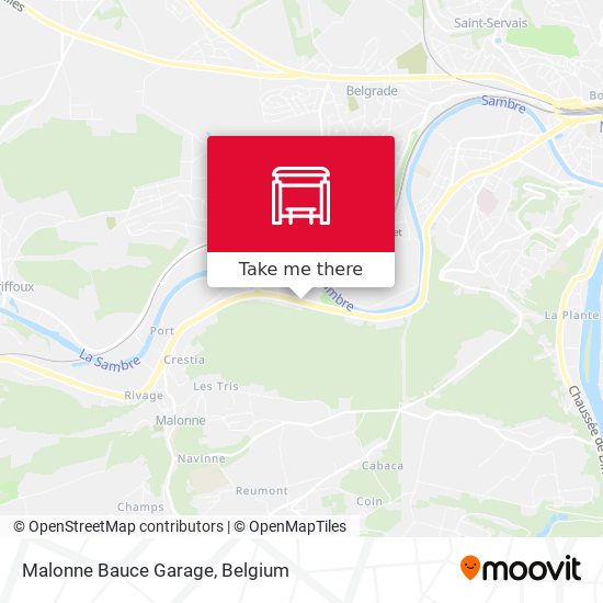 Malonne Bauce Garage map