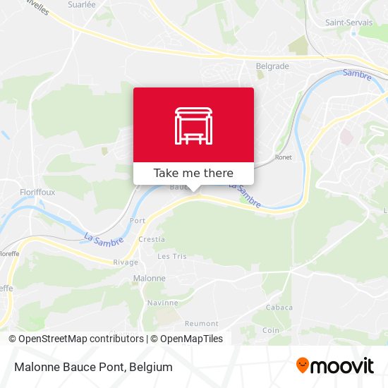 Comment aller à Malonne Bauce Pont à Namur en Bus ou Train ?