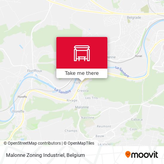Malonne Zoning Industriel map