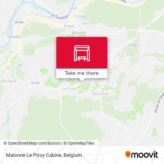 Malonne Le Piroy Cabine map