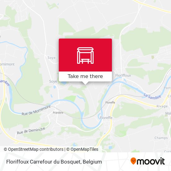 Floriffoux Carrefour du Bosquet map