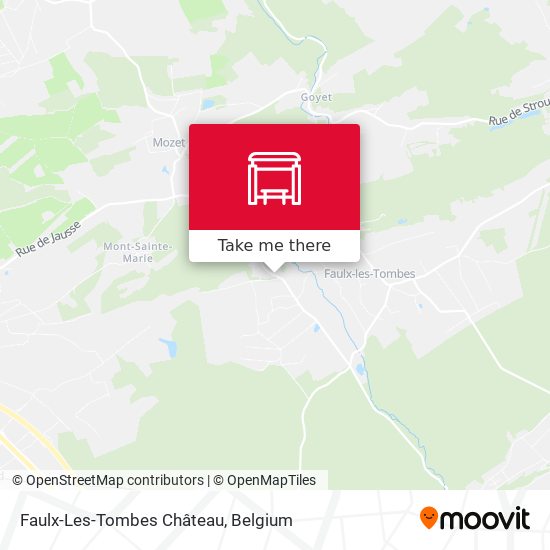 Faulx-Les-Tombes Château map