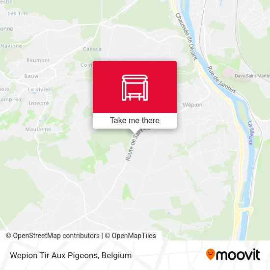 Wepion Tir Aux Pigeons map
