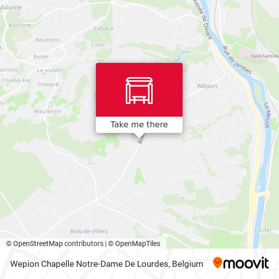 Wepion Chapelle Notre-Dame De Lourdes map