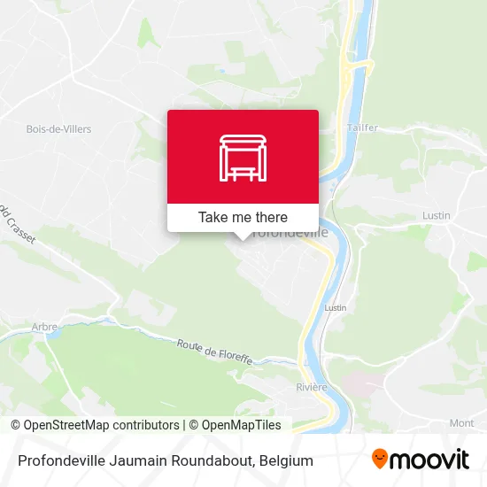 Profondeville Jaumain Roundabout map