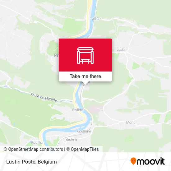 Lustin Post Office map