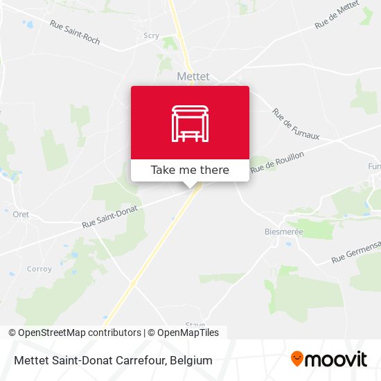 Mettet Saint-Donat Carrefour map