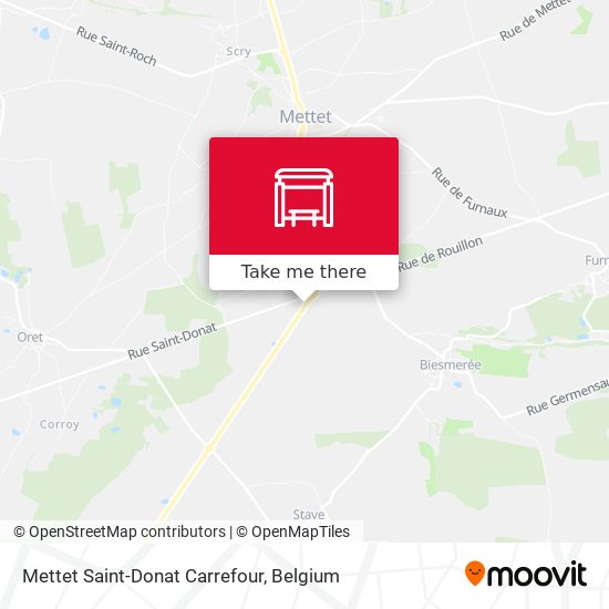 Mettet Saint-Donat Carrefour map