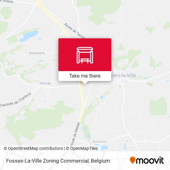 Fosses-La-Ville Zoning Commercial map