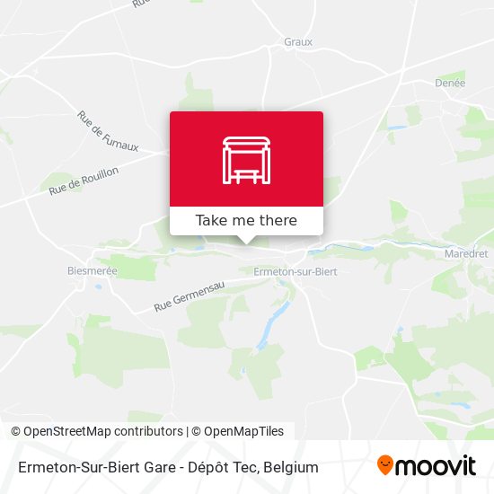 Ermeton-Sur-Biert Gare - Dépôt Tec map