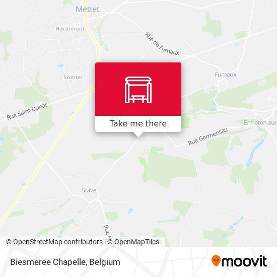 Biesmeree Chapelle map