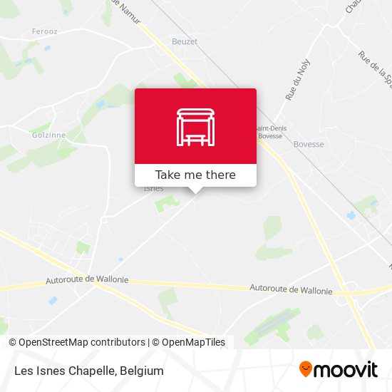 Les Isnes Chapelle map