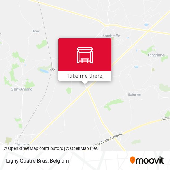 Ligny Quatre Bras map