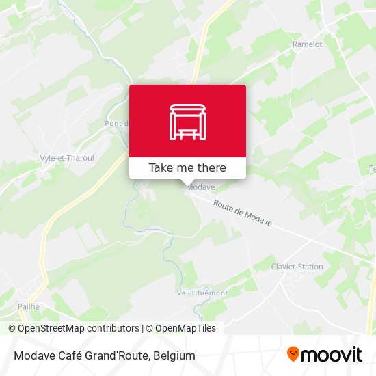 Modave Café Grand'Route map