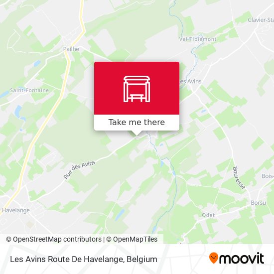 Les Avins Route De Havelange map
