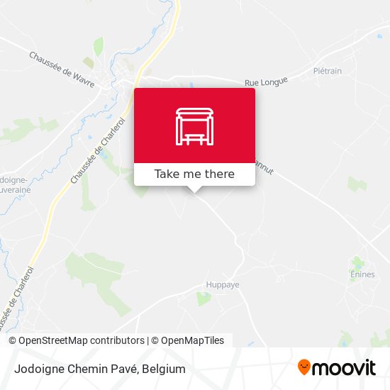Jodoigne Chemin Pavé map