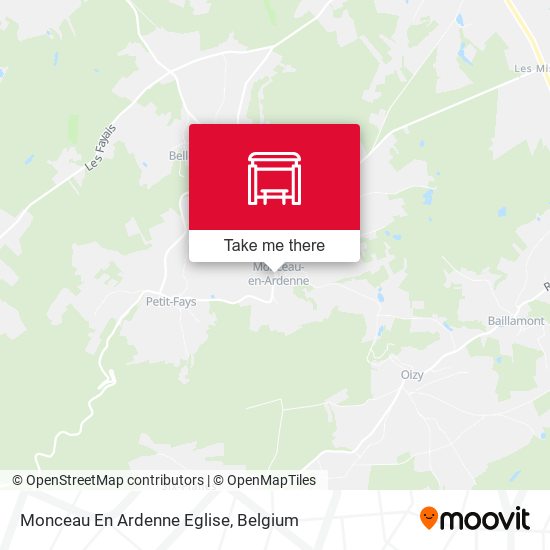 Monceau En Ardenne Eglise map