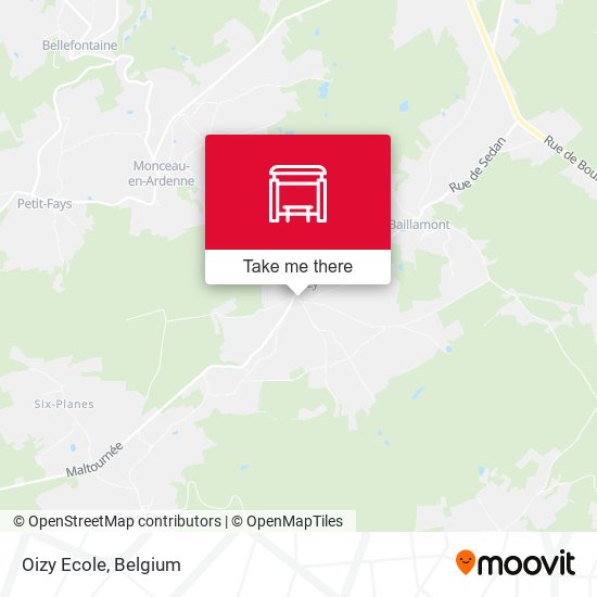 Oizy Ecole map