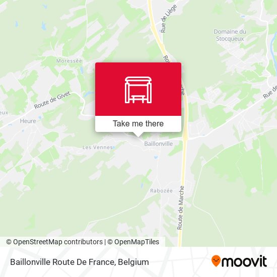 Baillonville Route De France map