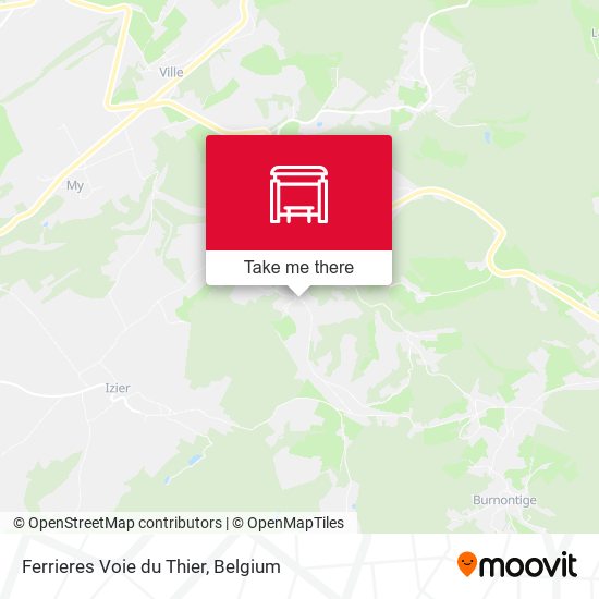Ferrieres Voie du Thier map