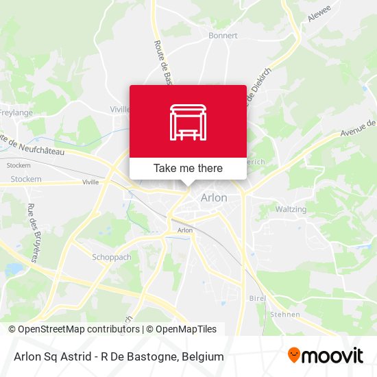 Arlon Sq Astrid - R De Bastogne map