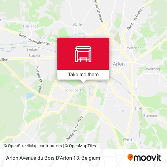 Arlon Avenue du Bois D'Arlon 13 plan