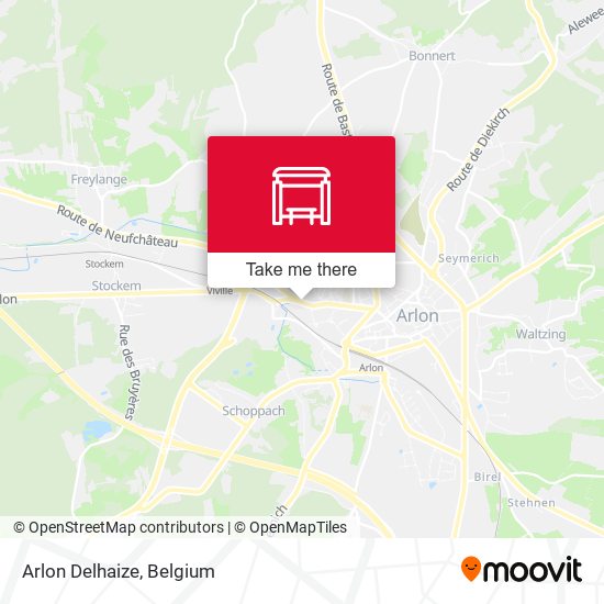 Arlon Delhaize map