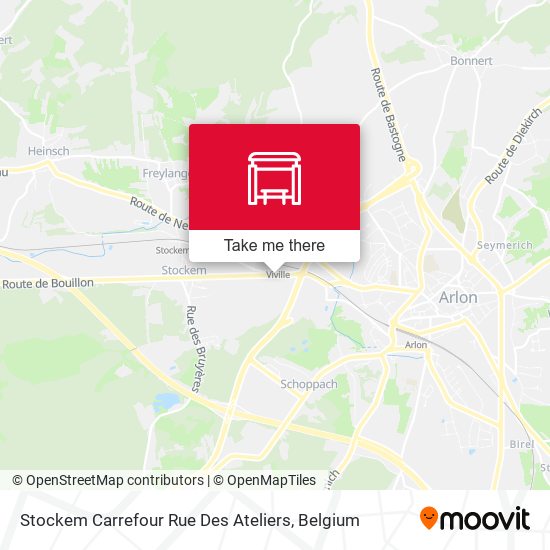 Stockem Carrefour Rue Des Ateliers map